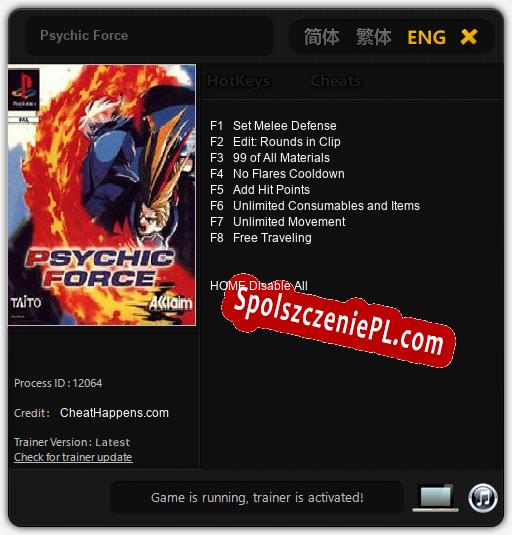 Psychic Force: Treinador (V1.0.30)