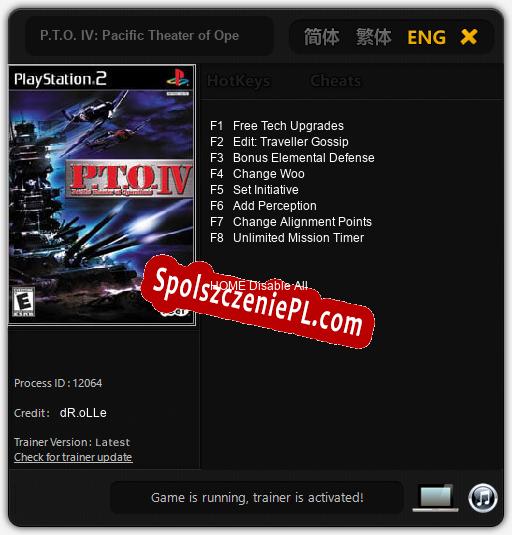 Treinador liberado para P.T.O. IV: Pacific Theater of Operations [v1.0.1]