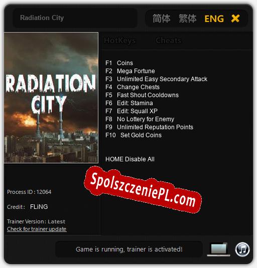 Radiation City: Trainer +10 [v1.8]