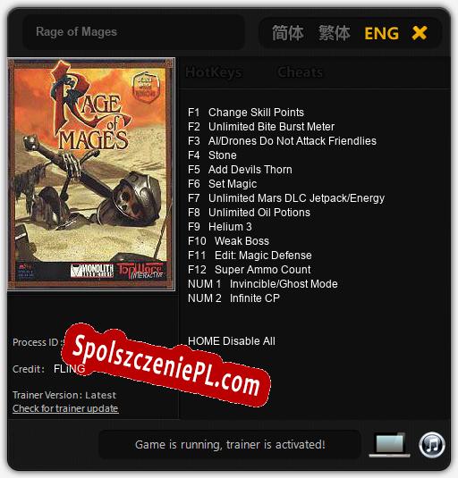 Treinador liberado para Rage of Mages [v1.0.4]