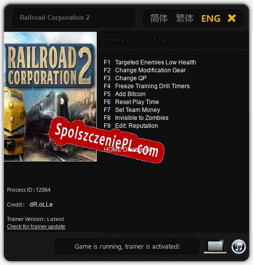 Railroad Corporation 2: Cheats, Trainer +9 [dR.oLLe]