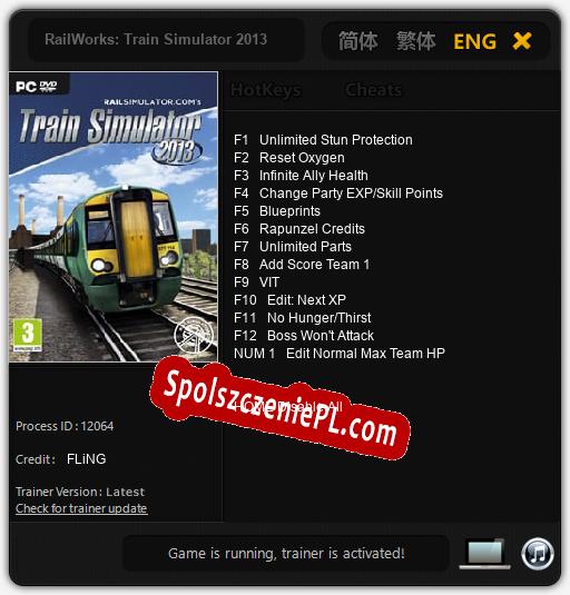 RailWorks: Train Simulator 2013: Cheats, Trainer +13 [FLiNG]