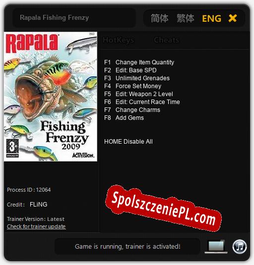 Rapala Fishing Frenzy: Treinador (V1.0.7)