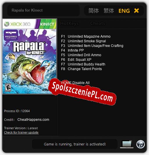 Treinador liberado para Rapala for Kinect [v1.0.1]