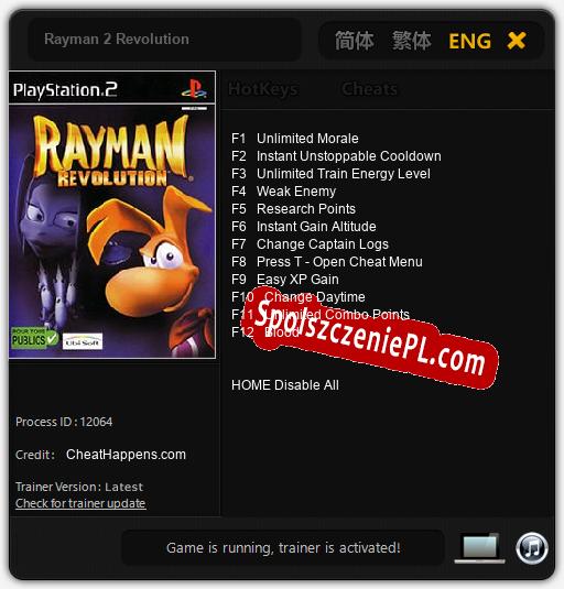 Rayman 2 Revolution: Trainer +12 [v1.1]