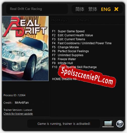 Real Drift Car Racing: Trainer +10 [v1.4]