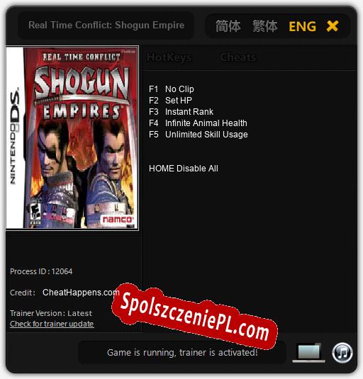 Treinador liberado para Real Time Conflict: Shogun Empires [v1.0.2]