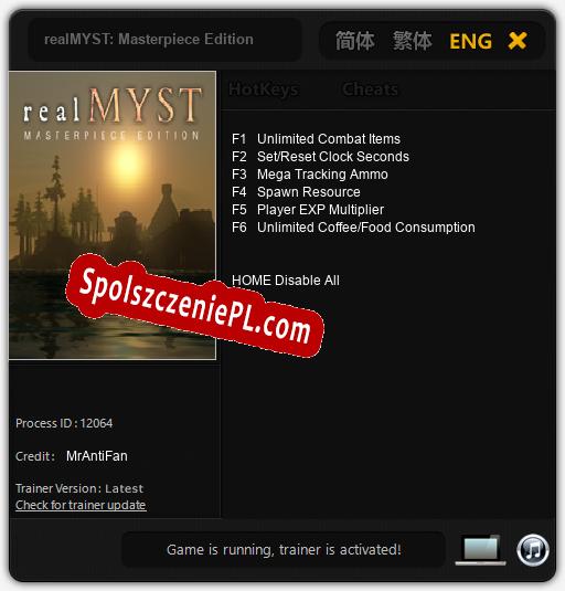 realMYST: Masterpiece Edition: Cheats, Trainer +6 [MrAntiFan]