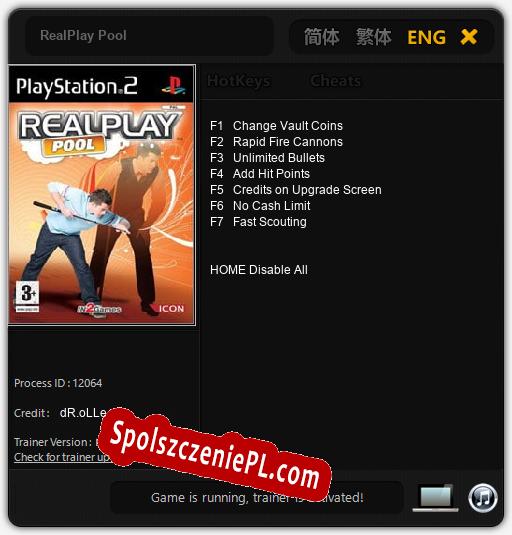 RealPlay Pool: Trainer +7 [v1.8]