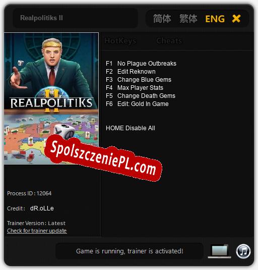 Realpolitiks II: Trainer +6 [v1.8]