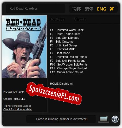 Red Dead Revolver: Treinador (V1.0.47)