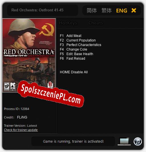 Treinador liberado para Red Orchestra: Ostfront 41-45 [v1.0.8]