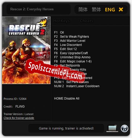 Rescue 2: Everyday Heroes: Cheats, Trainer +14 [FLiNG]