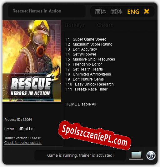 Rescue: Heroes in Action: Trainer +11 [v1.6]