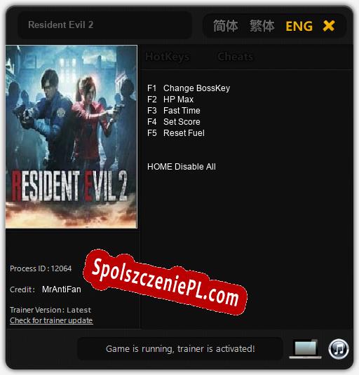 Resident Evil 2: Cheats, Trainer +5 [MrAntiFan]