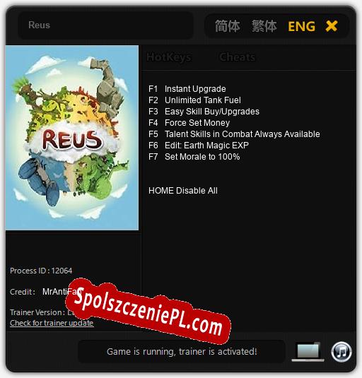 Reus: Cheats, Trainer +7 [MrAntiFan]