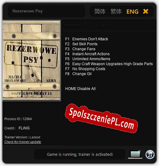 Treinador liberado para Rezerwowe Psy [v1.0.4]