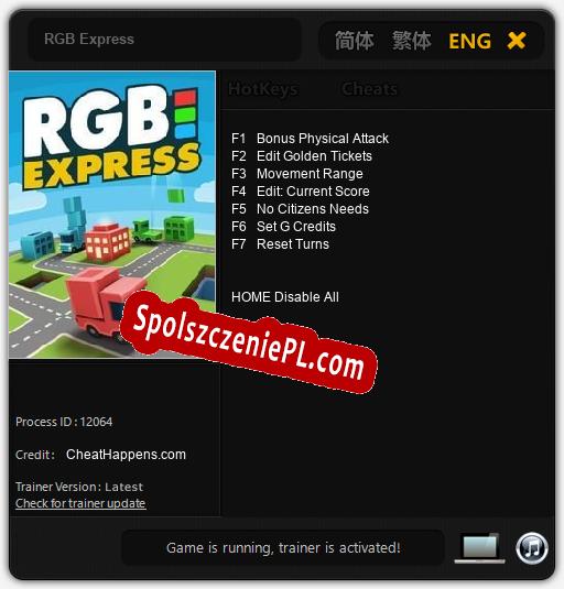 RGB Express: Cheats, Trainer +7 [CheatHappens.com]