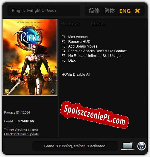 Ring II: Twilight Of Gods: Cheats, Trainer +6 [MrAntiFan]