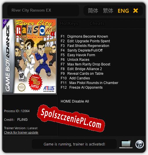 Treinador liberado para River City Ransom EX [v1.0.4]