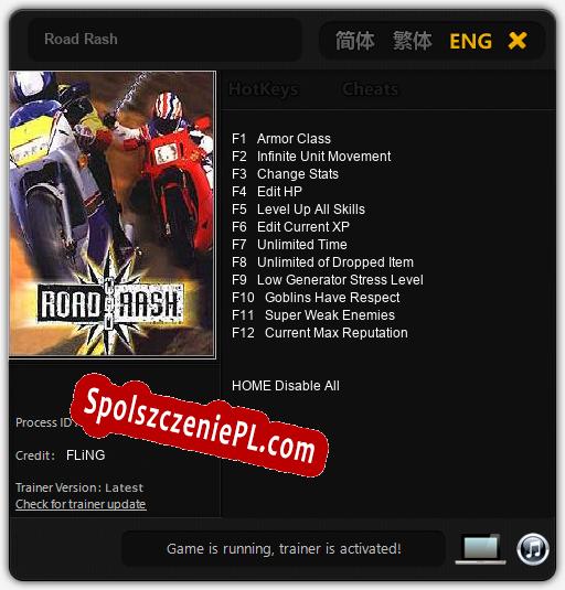 Road Rash: Trainer +12 [v1.1]