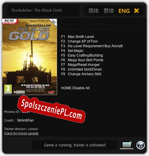 Treinador liberado para Rockefeller: The Black Gold [v1.0.9]