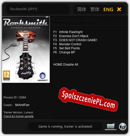 Rocksmith (2011): Treinador (V1.0.80)