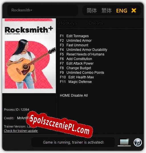 Rocksmith+: Treinador (V1.0.94)