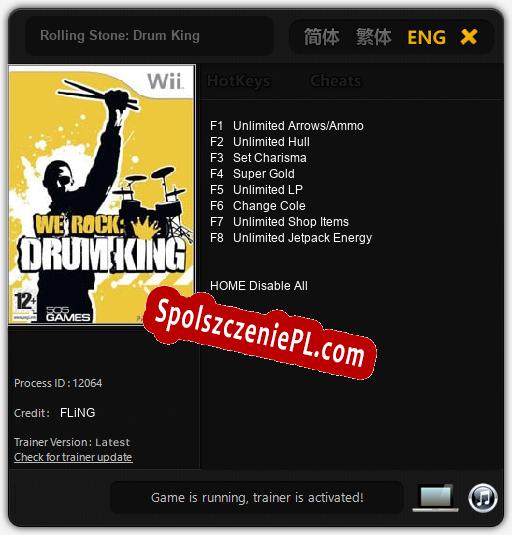 Treinador liberado para Rolling Stone: Drum King [v1.0.4]