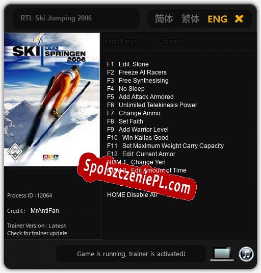 Treinador liberado para RTL Ski Jumping 2006 [v1.0.7]