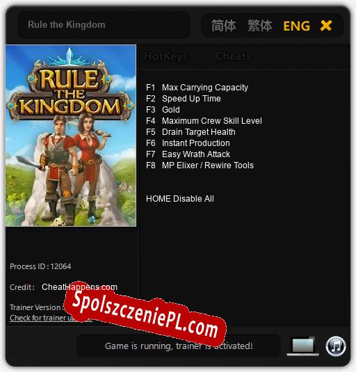 Rule the Kingdom: Cheats, Trainer +8 [CheatHappens.com]