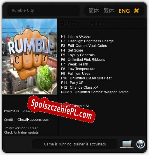 Rumble City: Cheats, Trainer +13 [CheatHappens.com]