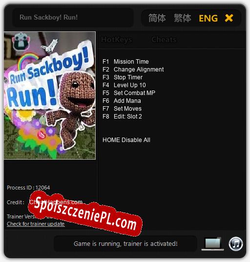 Treinador liberado para Run Sackboy! Run! [v1.0.4]