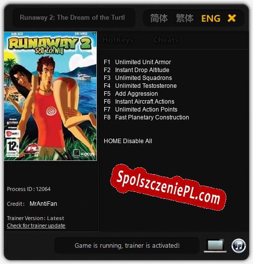 Runaway 2: The Dream of the Turtle: Cheats, Trainer +8 [MrAntiFan]