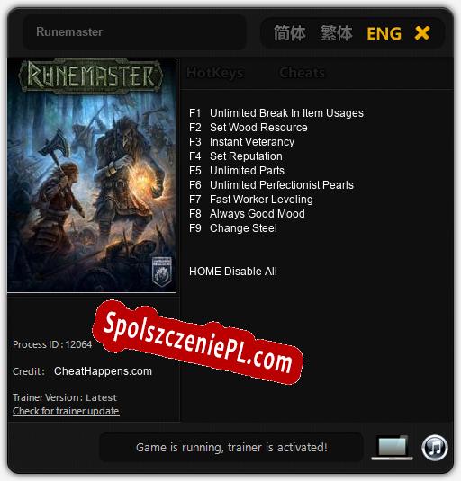 Runemaster: Cheats, Trainer +9 [CheatHappens.com]