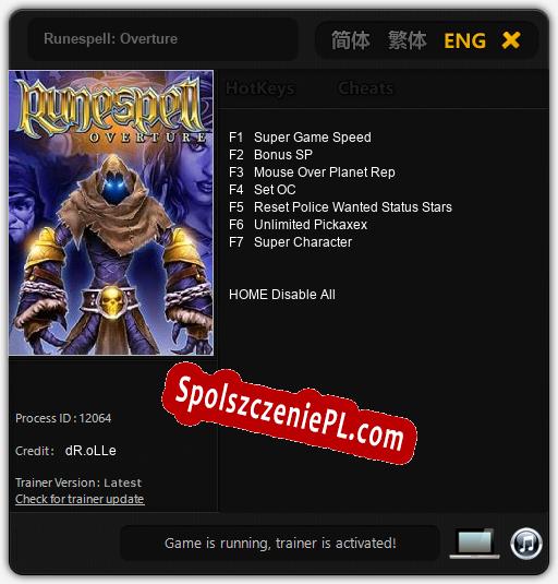 Runespell: Overture: Trainer +7 [v1.6]