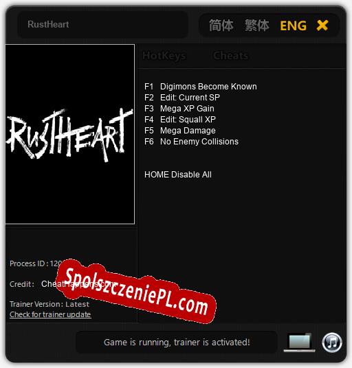 RustHeart: Cheats, Trainer +6 [CheatHappens.com]