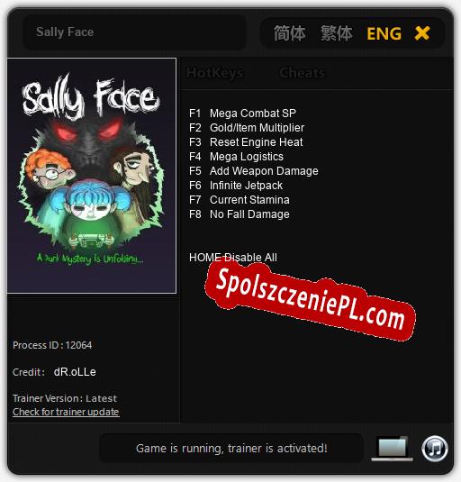 Treinador liberado para Sally Face [v1.0.5]