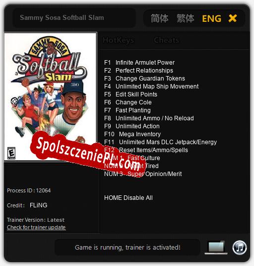 Sammy Sosa Softball Slam: Trainer +15 [v1.9]