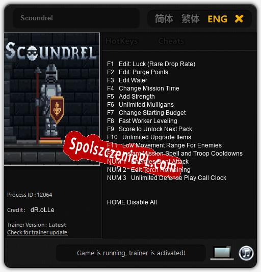 Scoundrel: Cheats, Trainer +15 [dR.oLLe]