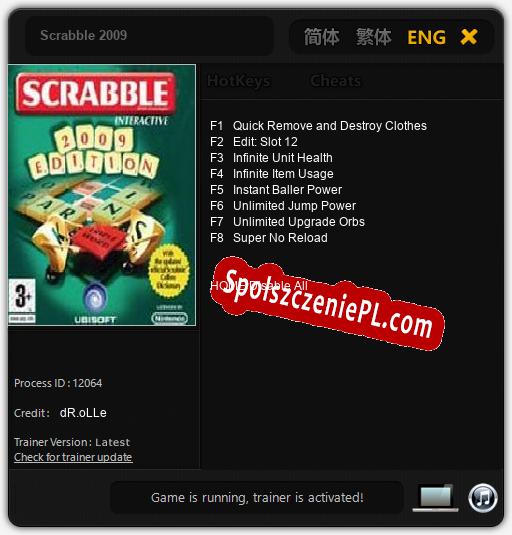 Scrabble 2009: Trainer +8 [v1.9]