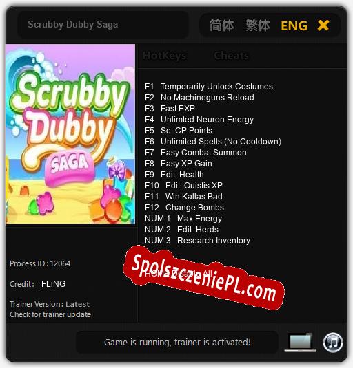 Treinador liberado para Scrubby Dubby Saga [v1.0.8]