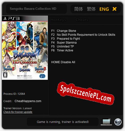 Treinador liberado para Sengoku Basara Collection HD [v1.0.9]