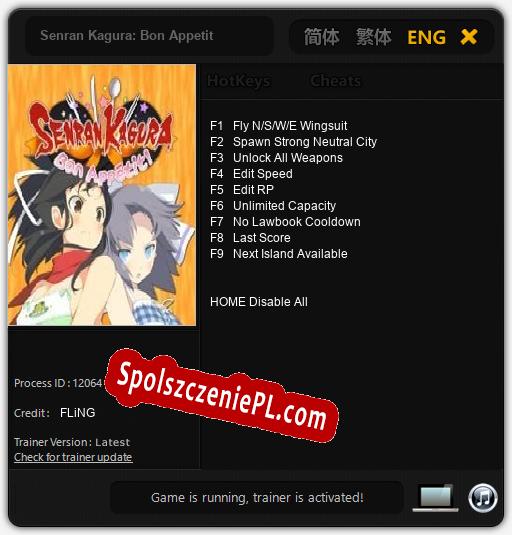 Senran Kagura: Bon Appetit: Trainer +9 [v1.2]