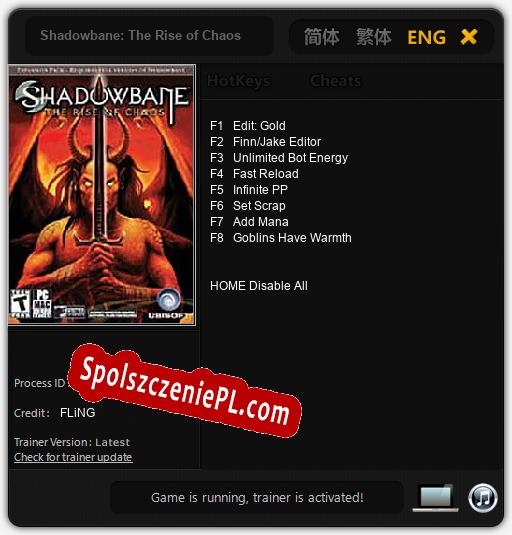 Shadowbane: The Rise of Chaos: Cheats, Trainer +8 [FLiNG]