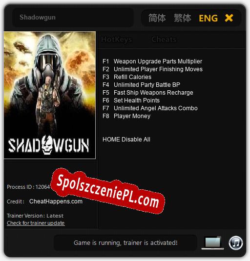 Shadowgun: Cheats, Trainer +8 [CheatHappens.com]