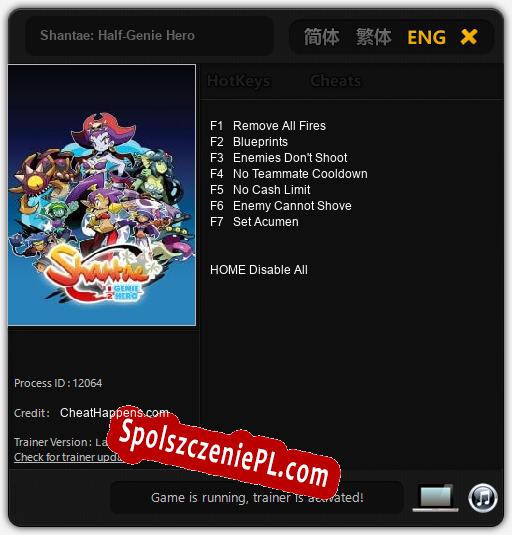 Shantae: Half-Genie Hero: Trainer +7 [v1.5]