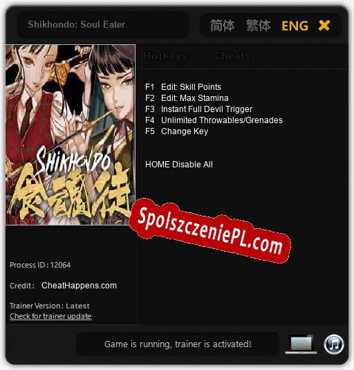 Treinador liberado para Shikhondo: Soul Eater [v1.0.4]