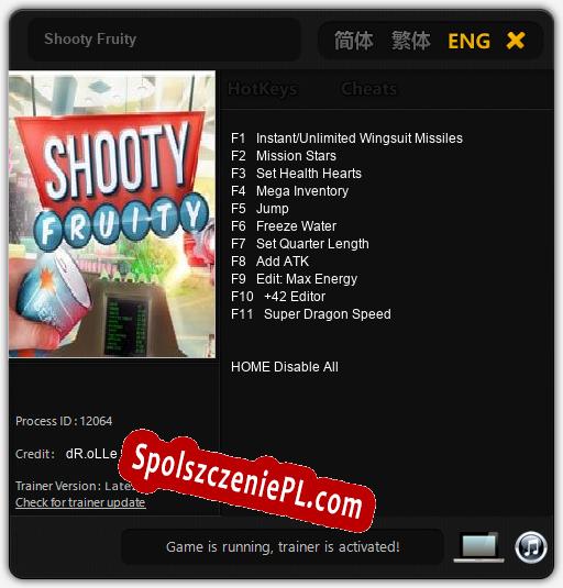 Shooty Fruity: Treinador (V1.0.58)