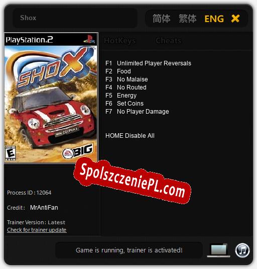 Shox: Cheats, Trainer +7 [MrAntiFan]